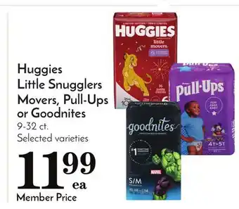 Pavilions Huggies little snugglers movers, pull-ups or goodnites offer