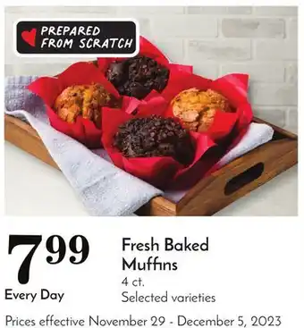 Pavilions Fresh baked muffins offer