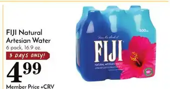 Pavilions Fiji natural artesian water offer