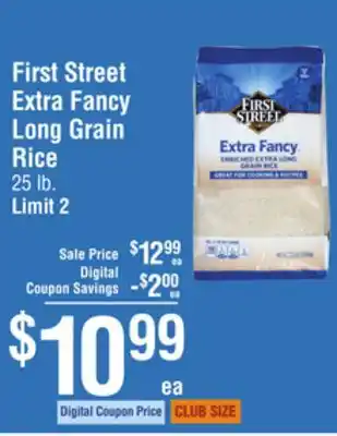 Smart & Final First street extra fancy long grain rice offer