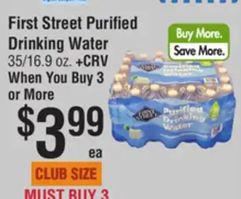 Smart & Final First street purified drinking water offer