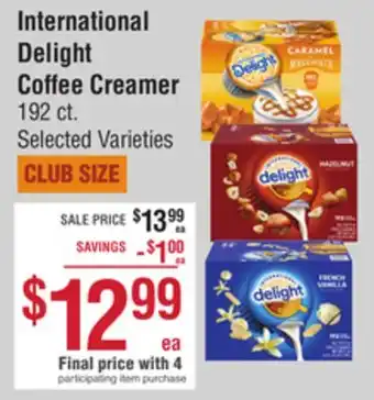 Smart & Final International delight coffee creamer offer