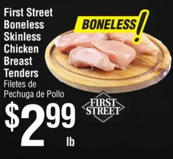Smart & Final First street boneless skinless chicken breast tenders offer