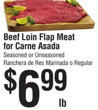 Smart & Final Beef loin flap meat for carne asada offer
