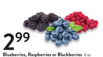 Fresh Thyme Blueberries, raspberries or blackberries offer