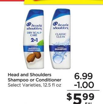 Food 4 Less Head and shoulders shampoo or conditioner offer
