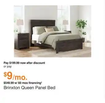 Ashley Furniture Brinxton queen panel bed offer