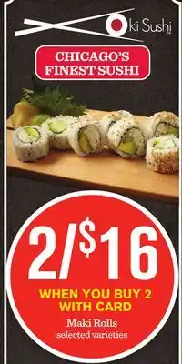 Mariano's Maki rolls offer