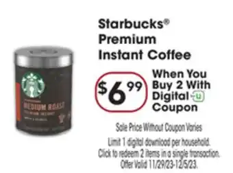 Jewel-Osco Starbucks premium instant coffee offer