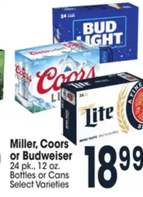 Jewel-Osco Miller, coors or budweiser offer