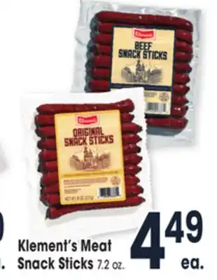 Jewel-Osco Klement's meat snack sticks offer