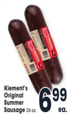 Jewel-Osco Klement's original summer sausage offer