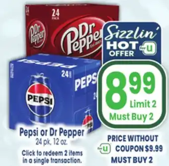 Jewel-Osco Pepsi or dr pepper offer