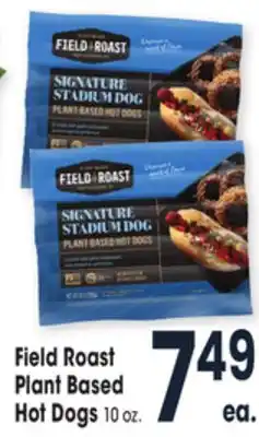 Jewel-Osco Field roast plant based hot dogs offer