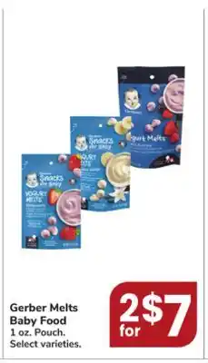 Jewel-Osco Gerber melts baby food offer