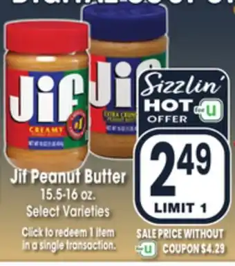 Jewel-Osco Jif peanut butter offer