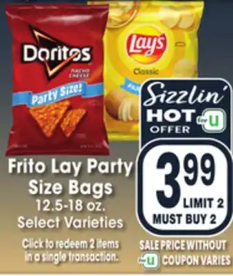 Jewel-Osco Frito lay party size bags offer