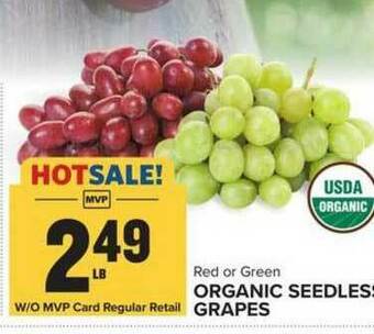 Food Lion Organic Seedless Grapes offer