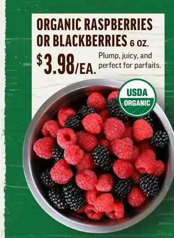 Central Market Organic Raspberries Or Balckberries offer