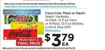Foods Co Coca-cola, Pepsi Or Squirt offer