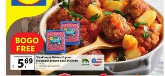 Lidl Steakhouse Naturals Grass Fed Angus Ground Beef 85% Lean offer