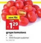 Lidl Grape Tomatoes offer
