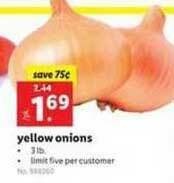 Lidl Yellow Onions offer