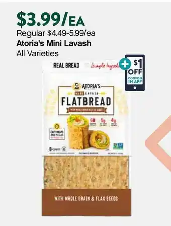 Plum Market Atoria's Mini Lavash offer