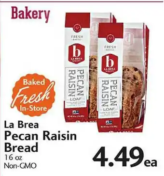 Sunset Foods La Brea Pecan Raisin Bread offer