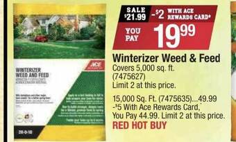 Ace Hardware Winterizer Weed & Feed offer