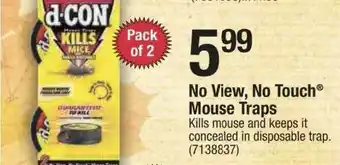 Ace Hardware D-con No View, No Touch Mouse Traps offer
