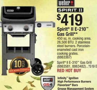 Ace Hardware Weber Spirit II E-210 Gas Grill offer