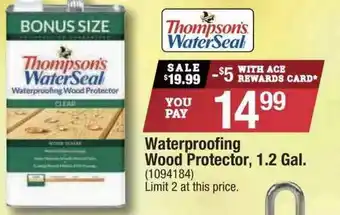 Ace Hardware Waterproofing Wood Protector, 1.2 Gal. offer