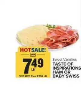 Food Lion Taste Of Inspirations Ham Or Baby Swiss offer