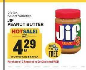 Food Lion Jif Peanut Butter offer