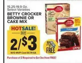 Food Lion Betty Crocker Brownie Or Cake Mix offer