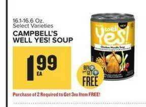 Food Lion Campbell's Well Yes! Soup offer