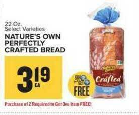 Food Lion Nature's Own Perfectly Crafted Bread offer