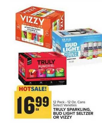 Food Lion Truly Sparkling, Bud Light Seltzer Or Vizzy offer