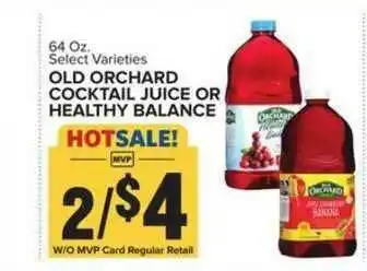 Food Lion Old Orchard Cocktail Juice Or Healthy Balance offer