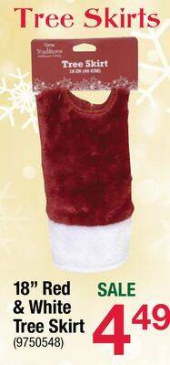 Ace Hardware 18 red & white tree skirt offer