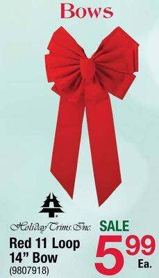 Ace Hardware Red 11 loop 14 bow offer