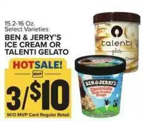 Food Lion Ben & Jerry's Ice Cream Or Talenti Gelato offer