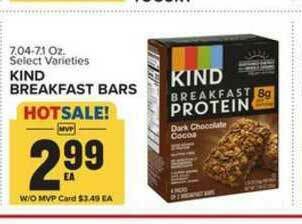 Food Lion Kind Breakfast Bars offer