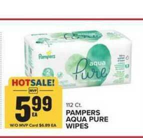 Food Lion Pampers Aqua Pure Wipes offer