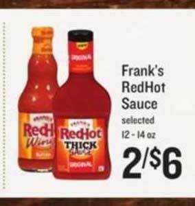 Lowes Foods Frank's Redhot Sauce offer