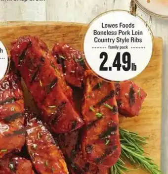 Lowes Foods Lowes Foods Boneless Pork Loin Country Style Ribs offer