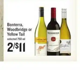 Lowes Foods Bonterra Woodbridge Or Yellow Tail offer