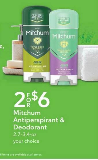 Publix Mitchum Antiperspirant & Deodorant offer