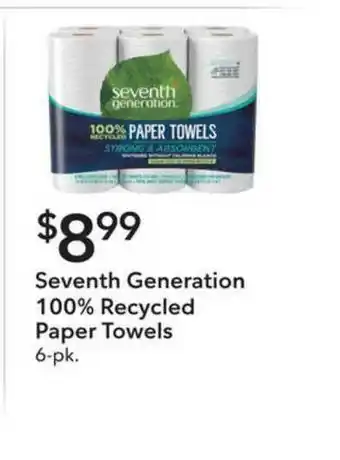 Publix Seventh Generation 100% Recycled Paper Towels offer